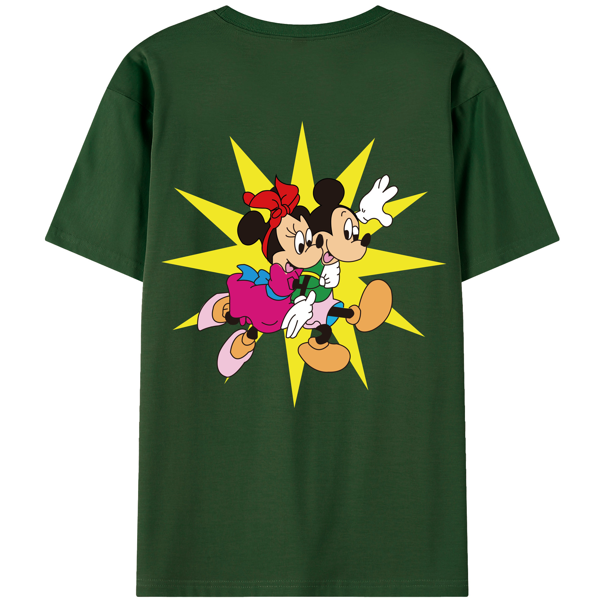 （画像用） ミッキーマウス Mickey Mouse 綿100％半袖Tシャツ（背面プリント）